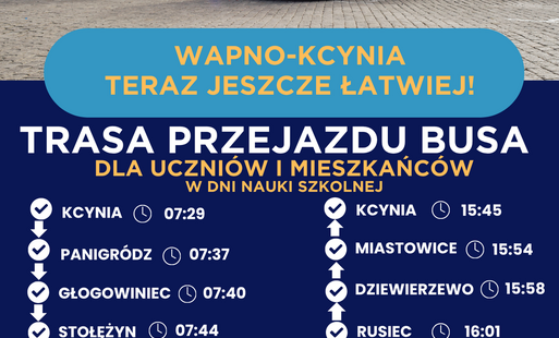 Nowe połączenie autobusowe Kcynia – Wapno!